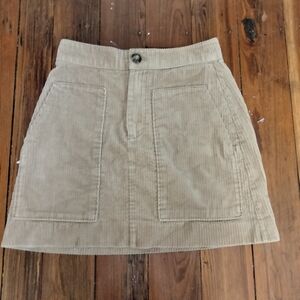 Tan Corduroy Skirt